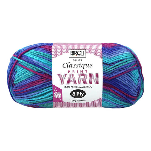 Classique Knitting Premium Print Yarn (available in 11 colours)